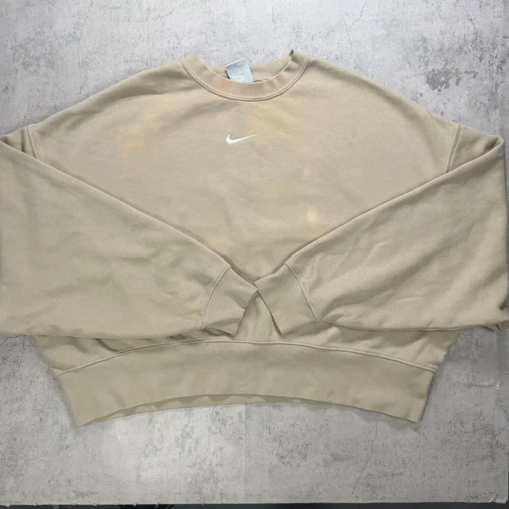 Nike Crewneck Sweatshirt Small Beige